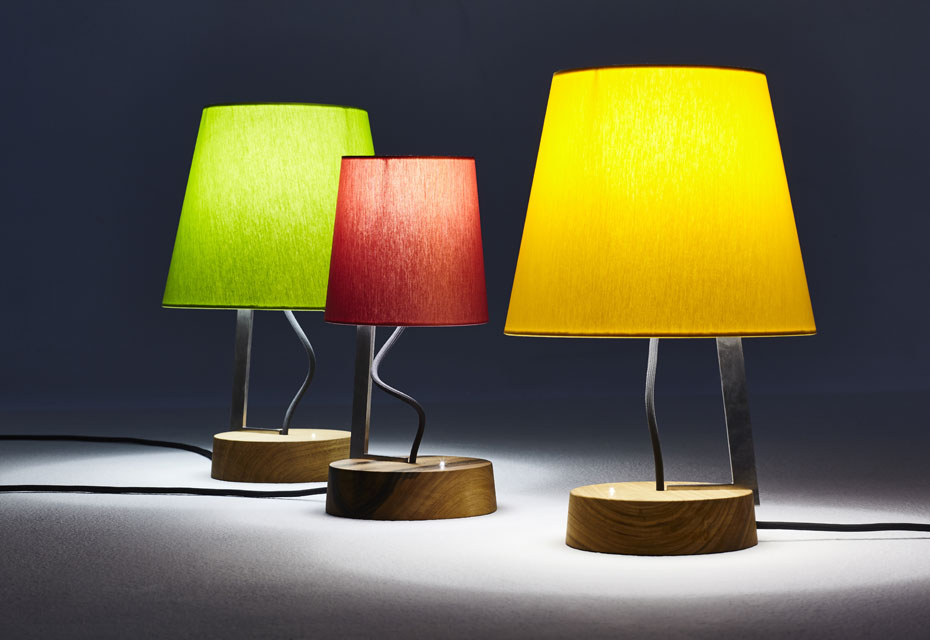 SIXAY Tischlampe – Lampe «Grace Holz-Design die small» mit