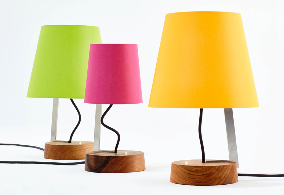 Tischlampe Lampe SIXAY mit – die «Grace small» Holz-Design